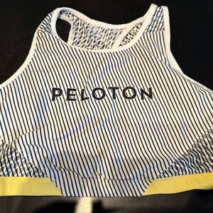 Peloton Gray and Yellow Sports Bra